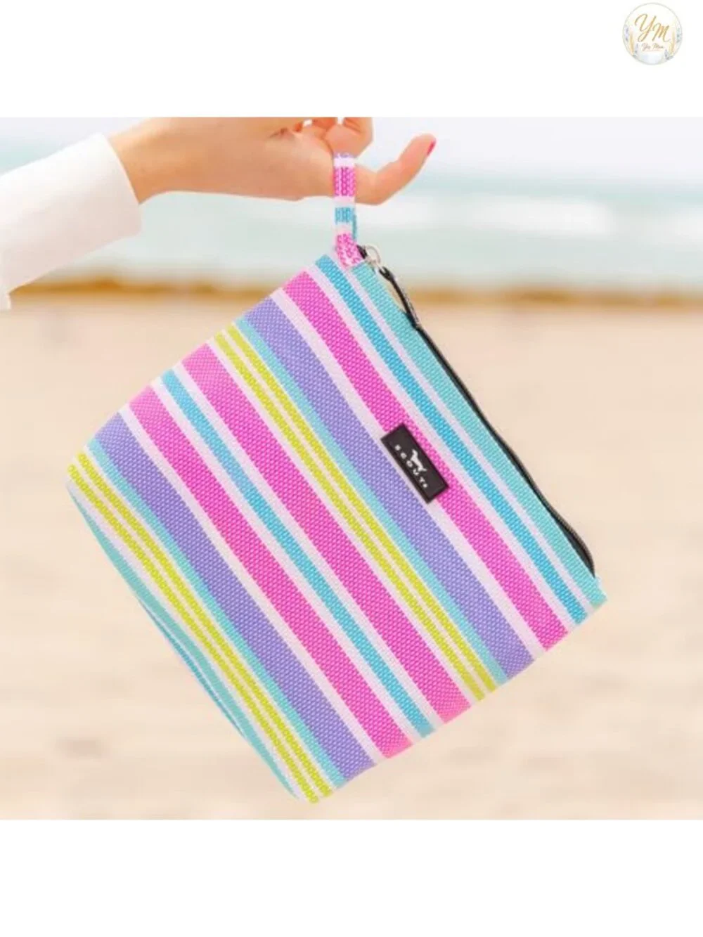 Water-Resistant Toiletry Pouch Cosmetic Bag with Finger Loop